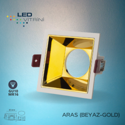 Aras Beyaz-Gold Dekoratif Kasa